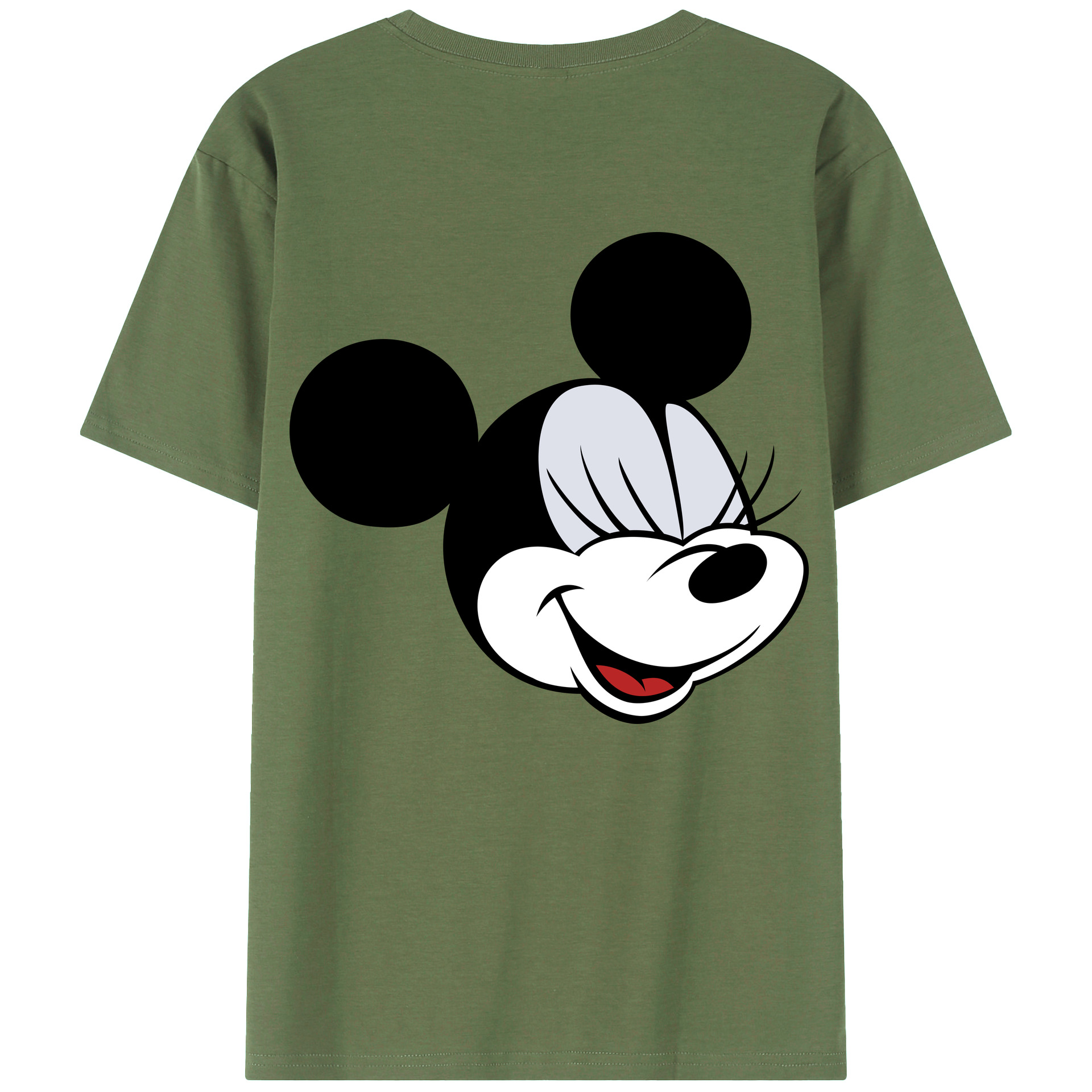 ミッキーマウス Mickey Mouse 綿100％ メンズ半袖Tシャツ（バックプリント） 通気性